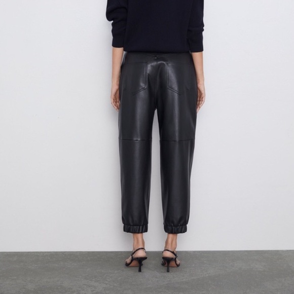 Zara Faux Leather Pants - Picture 3 of 6